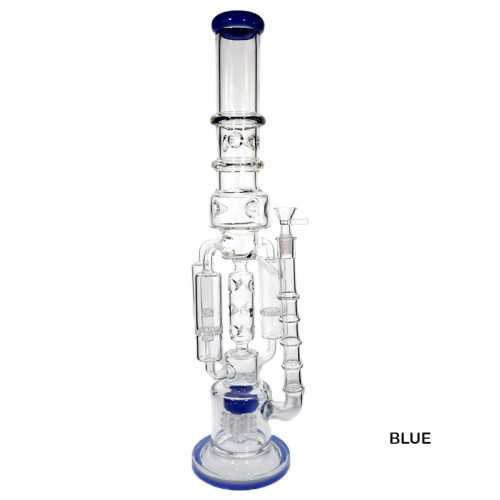 21 INCH GLASS TOWER GEAR PERCOLATOR WITH  TRIPLE HONEYCOMB BARRELS GLASS WATER PIPE 1440GM  
